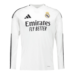 Real Madrid Home Long Sleeve Soccer Jersey 2024/25